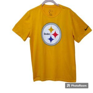 Pittsburgh Steelers Men's Nike Legend Logo Short Sleeve Gold Tee NFL Licensed